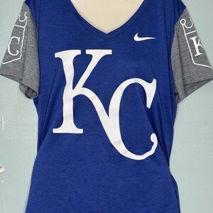 Nike MLB Blue and Gray Women's Jersey Top